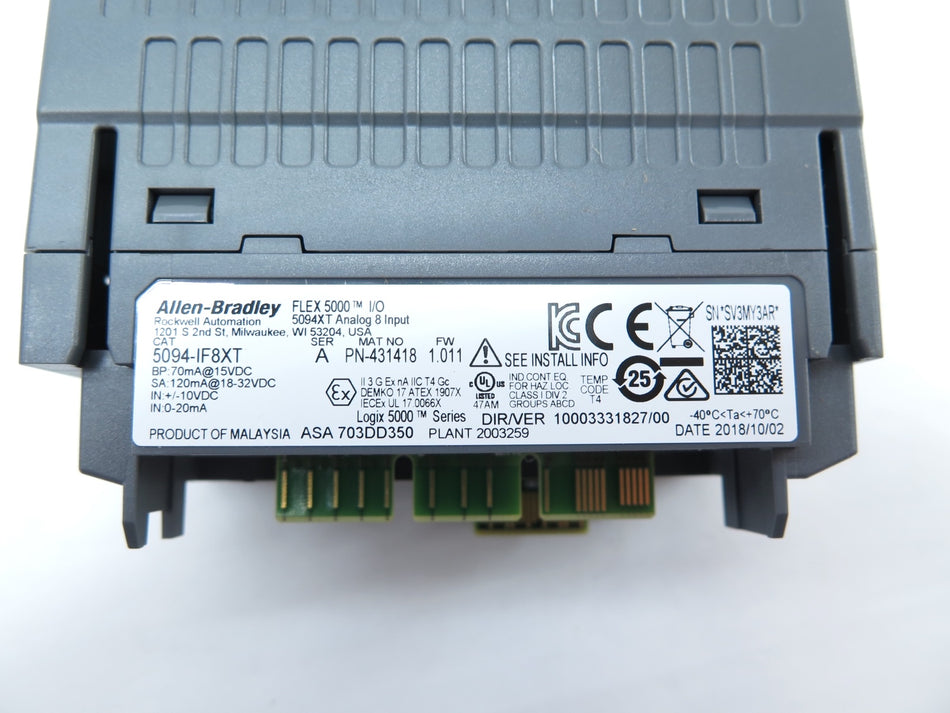 Allen-Bradley 5094-IF8XT FLEX 5000 I/O Analog 8 Input - Advance Operations