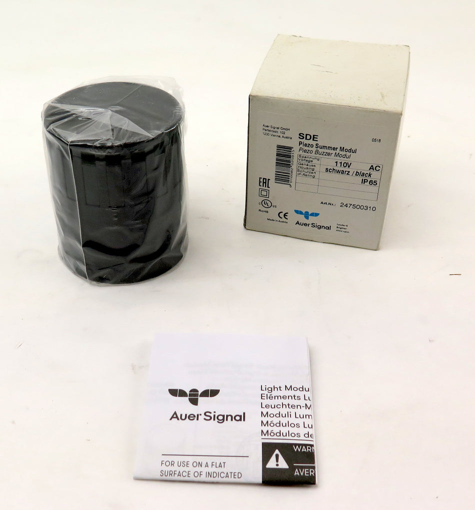 Auer Signal 247500310 Piezo Buzzer Module Black 110V - Advance Operations