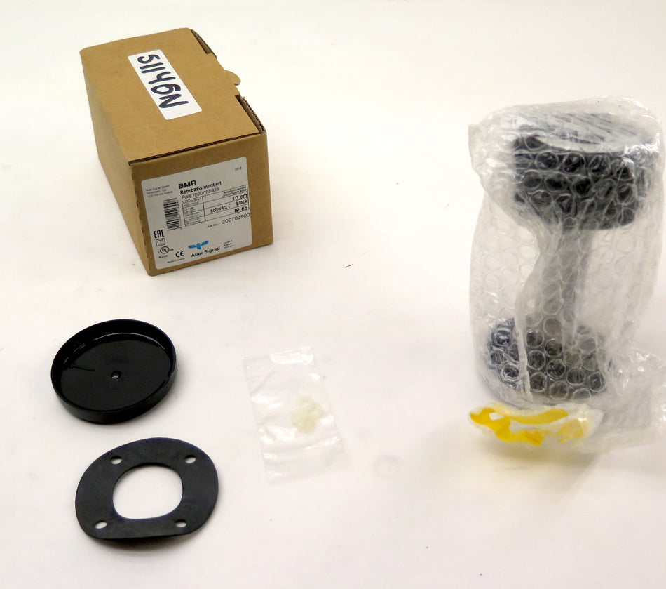 Auer Signal 200702900 Pole Mount Base 10cm Black - Advance Operations