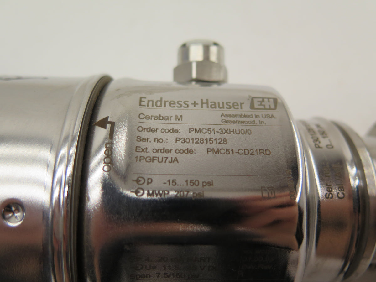 Endress + Hauser PMC51-CD21RD1PGFU7JA Cerabar M Pressure Transmitter - Advance Operations
