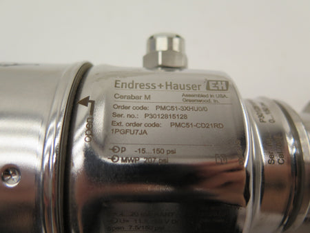 Endress + Hauser PMC51-CD21RD1PGFU7JA Cerabar M Pressure Transmitter - Advance Operations