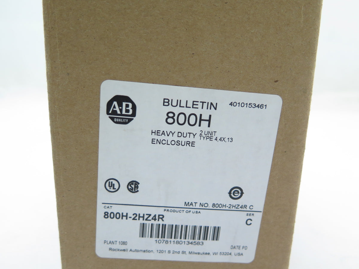 Allen-Bradley 800H-2HZ4R Ser.C Heavy Duty Enclosure NEW IN ORIGINAL BOX - Advance Operations