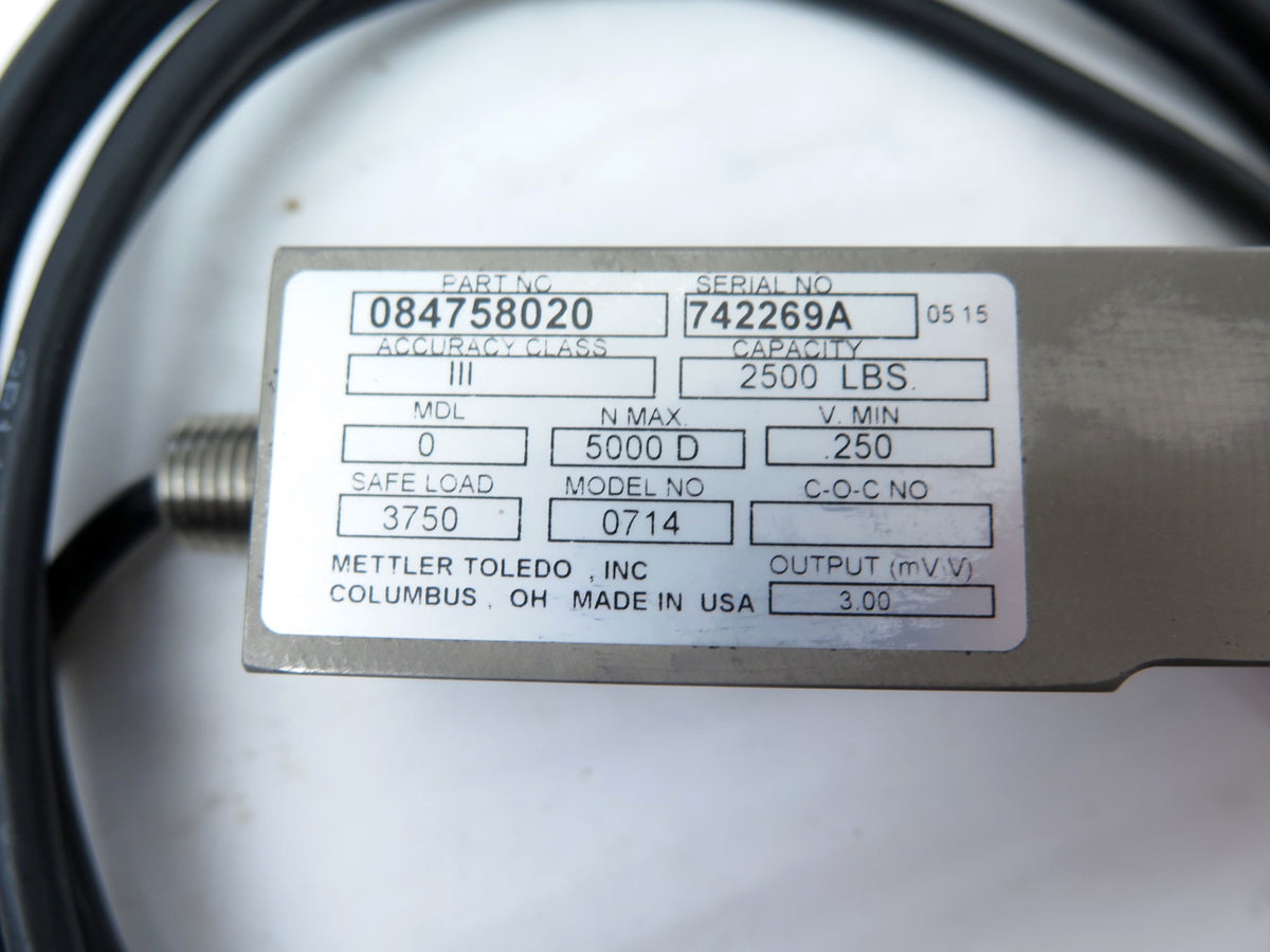 Mettler Toledo 084758020 Load Cell NEW IN BOX - Advance Operations