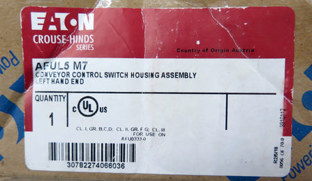 Eaton AFUL5 M7 Conveyor Control Switch Housing Assembly NEW IN BOX - Advance Operations