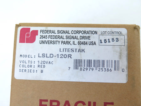 Federal Signal LSLD-120R Litestak LED Light RED Series B 120Vac - Advance Operations