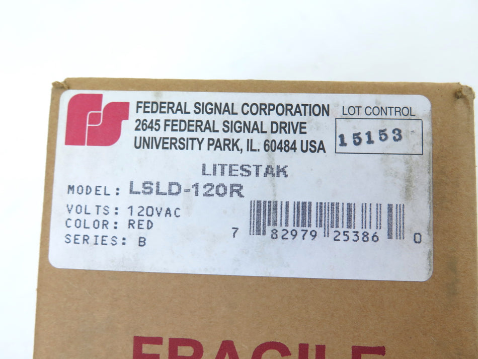 Federal Signal LSLD-120R Litestak LED Light RED Series B 120Vac - Advance Operations