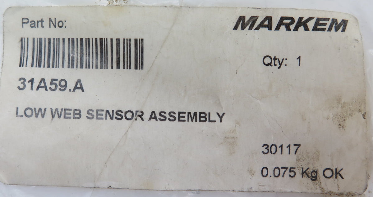 Markem 31A59.A Photoelectric Sensor / Low Web Assembly - Advance Operations