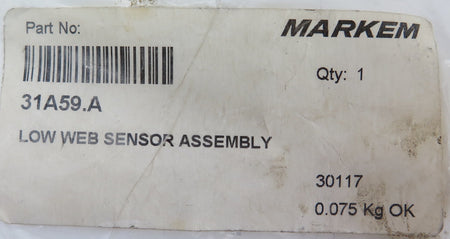 Markem 31A59.A Photoelectric Sensor / Low Web Assembly - Advance Operations