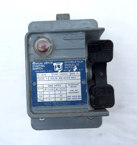 Schneider / Square D KW2CH Manual Motor Starting Switch - Advance Operations