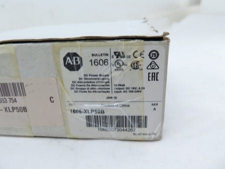 Allen-Bradley 1606-XLP50B DC Power Supply 50 W 15Vdc - Advance Operations