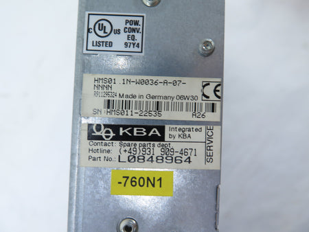 Rexroth HMS01.1N-W0036 Servo Drive 0-1000hz 254-700v-dc 0-500v-ac *READ* - Advance Operations