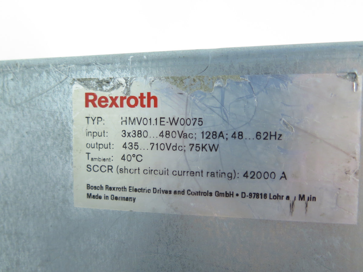Rexroth HMV01.1E-W0075-A-07-NNNN AC Drive 75kW 380-480Vac - Advance Operations