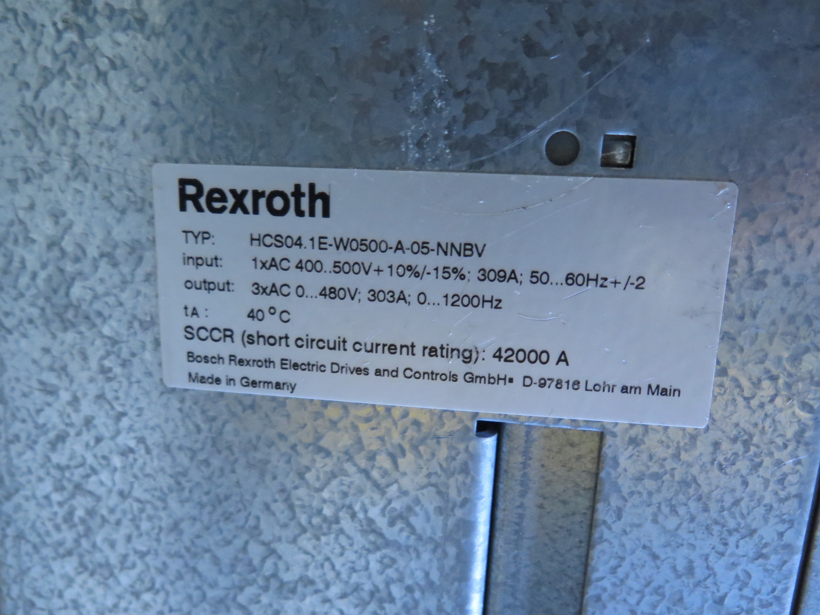 Rexroth HCS04.1E-W0500-A-05-ANBV Ac Drive - Advance Operations