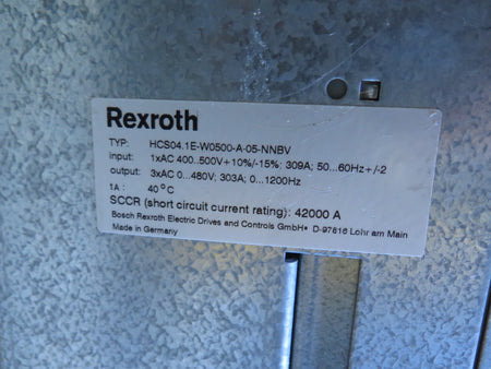 Rexroth HCS04.1E-W0500-A-05-ANBV Ac Drive - Advance Operations