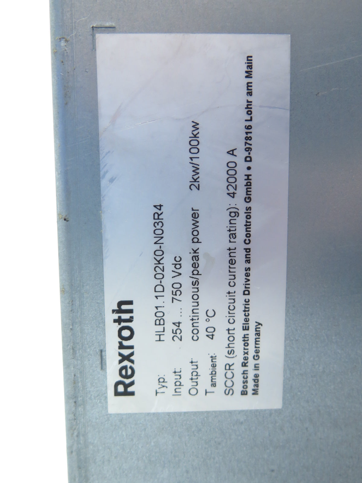 Rexroth HLB01.1D-02K0-N03R4 Break Unit - Advance Operations