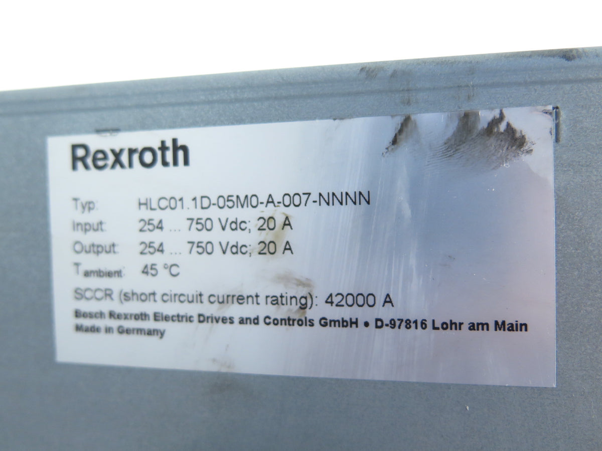 Rexroth HLC01.1D-05M0-A-007-NNNN Capacity Module 254-750Vdc IN / Out 20A - Advance Operations