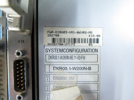 Rexroth / Indramat DKR03.1-W200N-BE11-02-FW AC Drive - Advance Operations