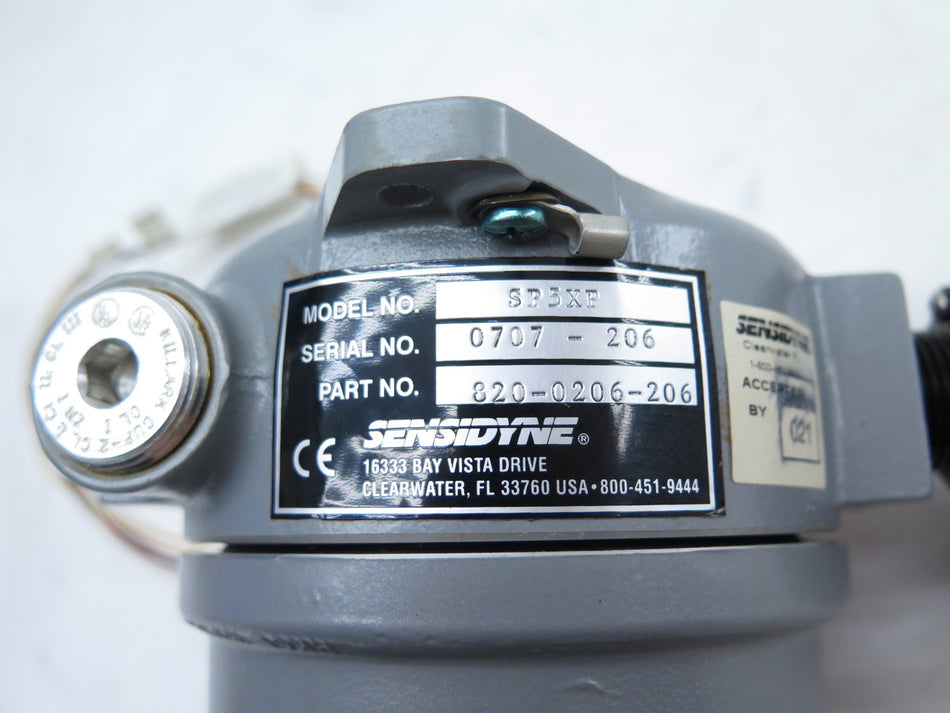 Sensidyne 820-0206-206 Gas Sensor / SP5XP - Advance Operations