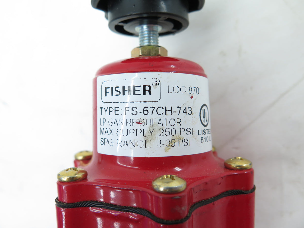 Fisher FS-67CH-743 Natural Gas Pressure Reducing Valve - Advance Operations