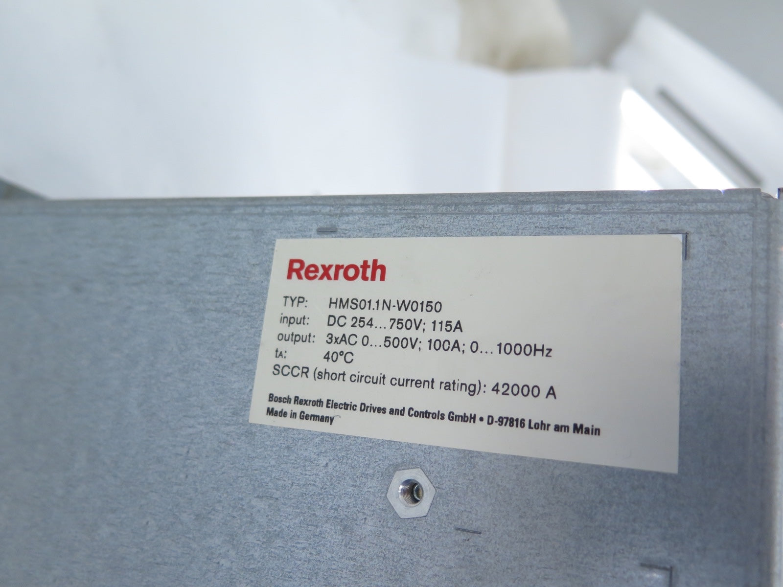 Rexroth Indramate HMS01.1N-W0150-A-07-NNNN Axis Inverter Servo Drive - Advance Operations