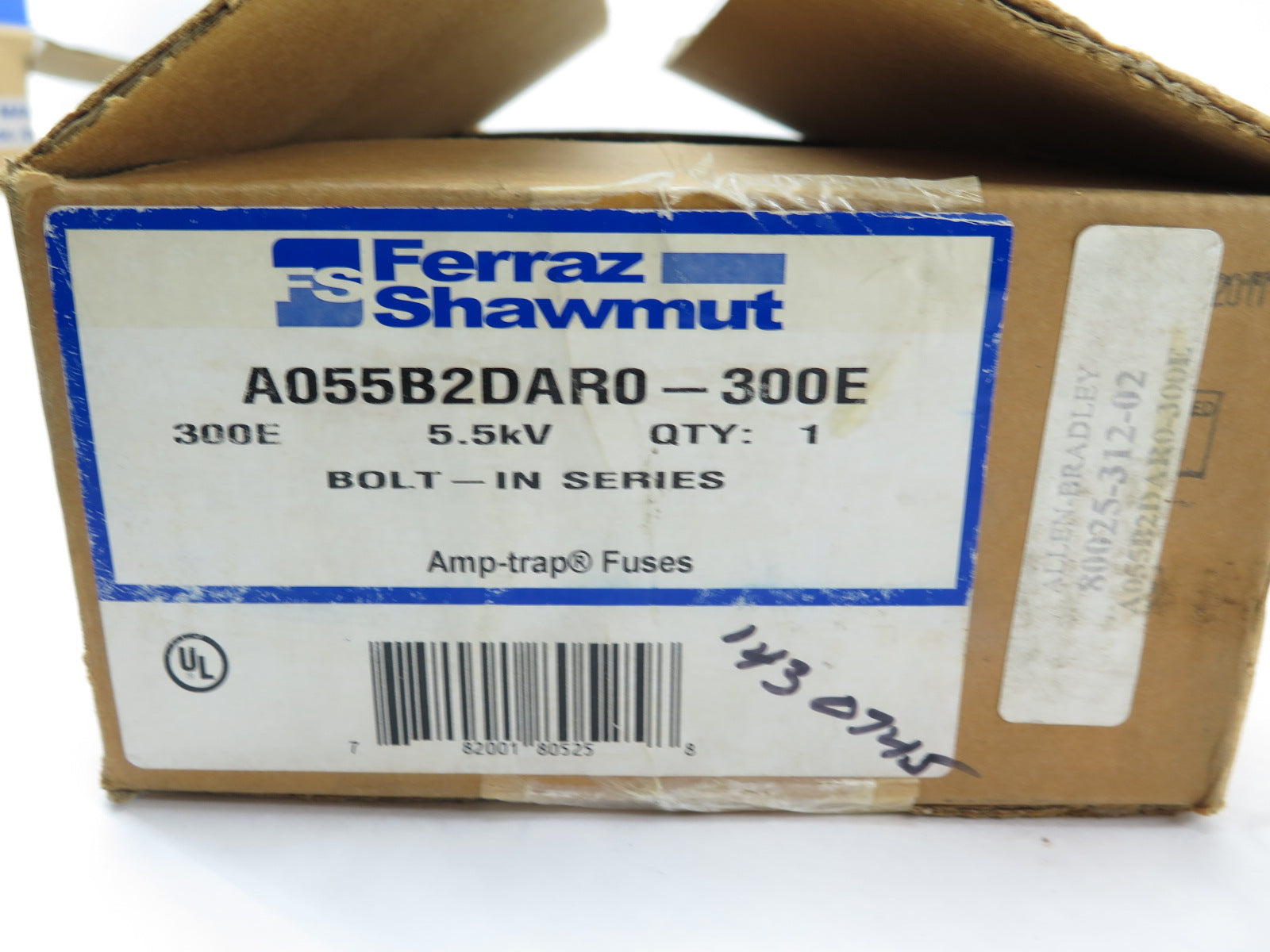 Ferraz Shawmut A055B2DAR0-300E 5.5kV Bolt-In Amp-Trap Fuses - Advance Operations