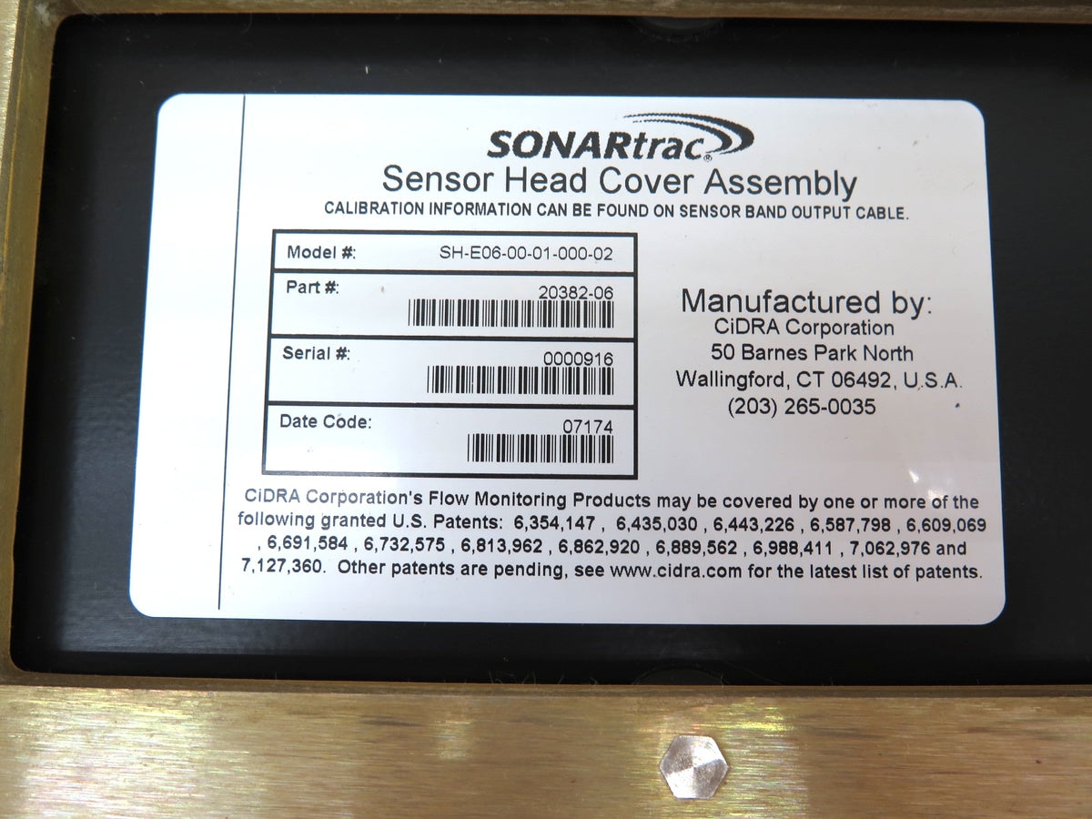 Cidra / Sonartrac SH-E06-00-01-01A-02 / 20382-0601 Flow Monitor 6" System - Advance Operations