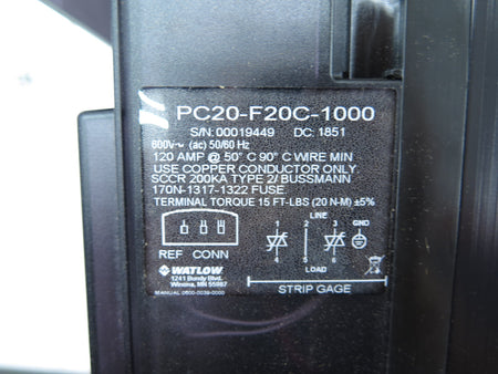 Watlow PC20-F20C-1000 Power Controller 600Vac - Advance Operations