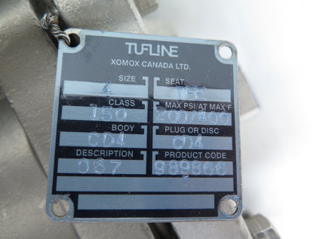 TUFLINE 989866 / 067 MK721 Valve 4" Body Only TFE Seat - Advance Operations