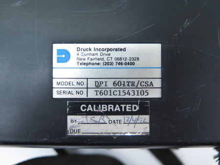 Druck / Transcat ISDPI 601TR / DPI601TR/CSA Digital Pressure Calibrator - Advance Operations