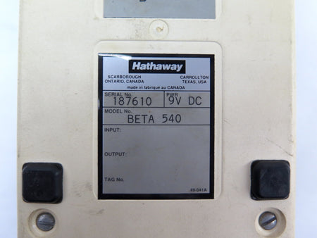 Hathaway Beta 540 Temperature Calibrator - Advance Operations