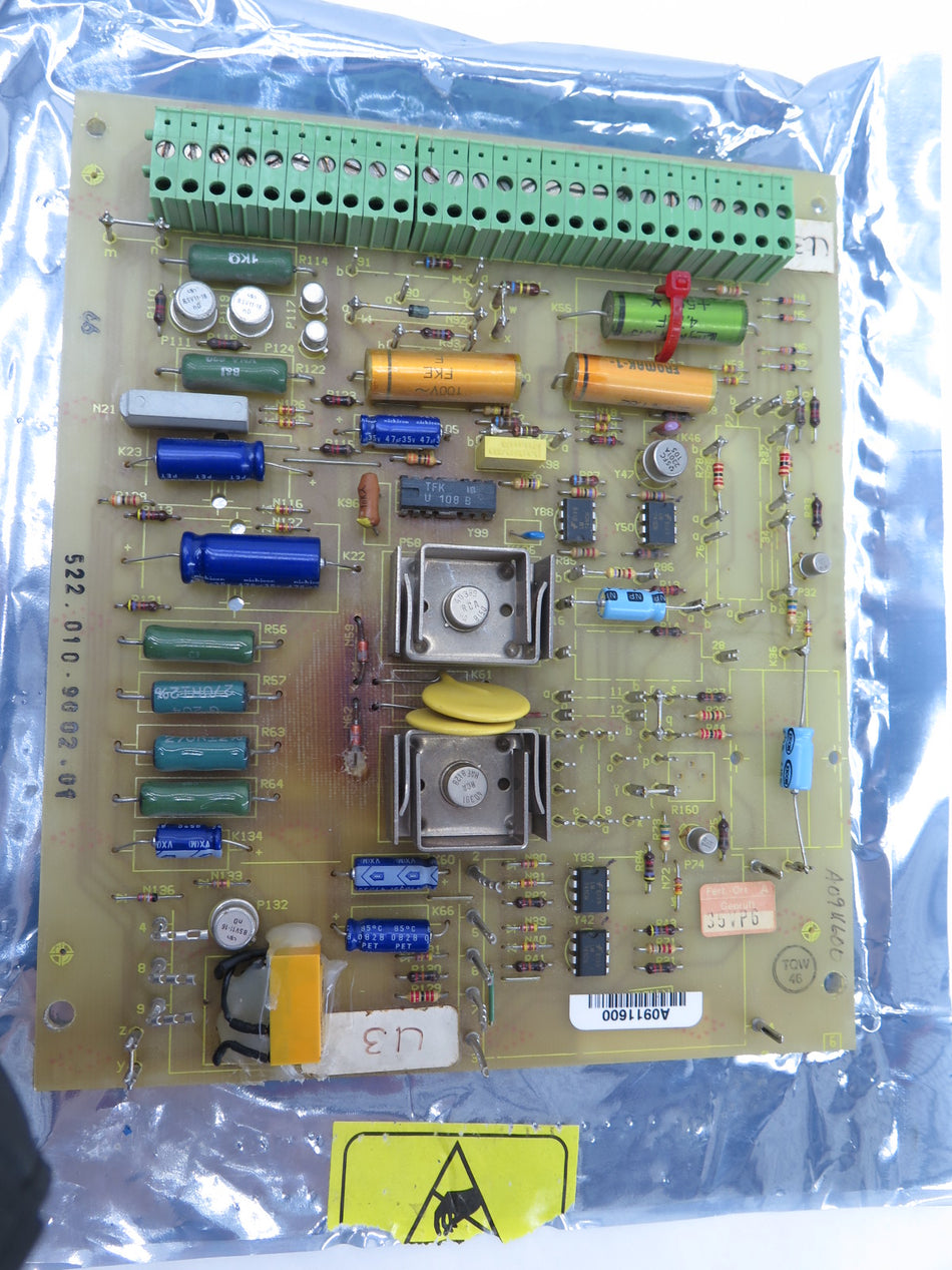 Siemens 522.010.9002.01 / A0911600 EFST-E23F-5P Control Board - Advance Operations