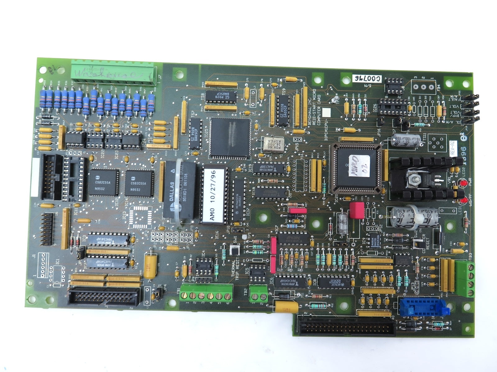 Benshaw BIPCM1CPU Redi-Start Micro Computer Card - Advance Operations