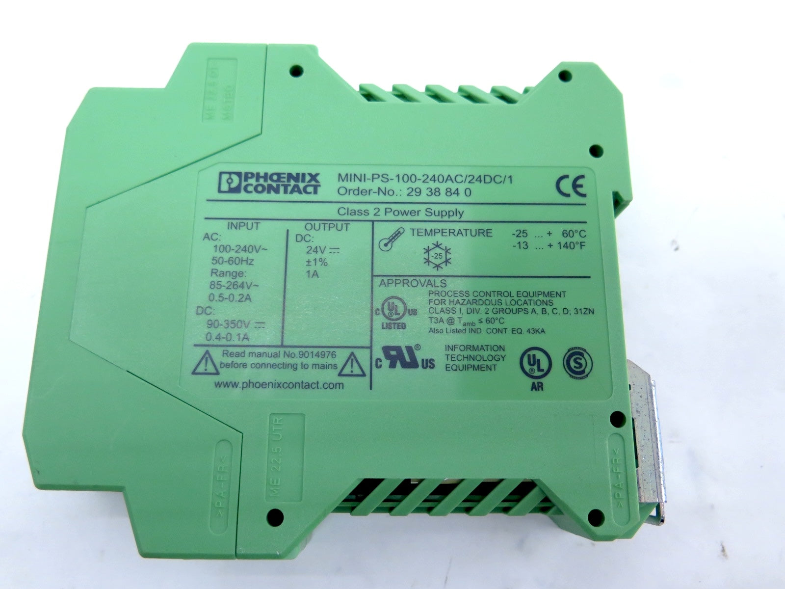 Phoenix Contact Mini-PS/100-240AC/24DC/1 Power Supply - Advance Operations