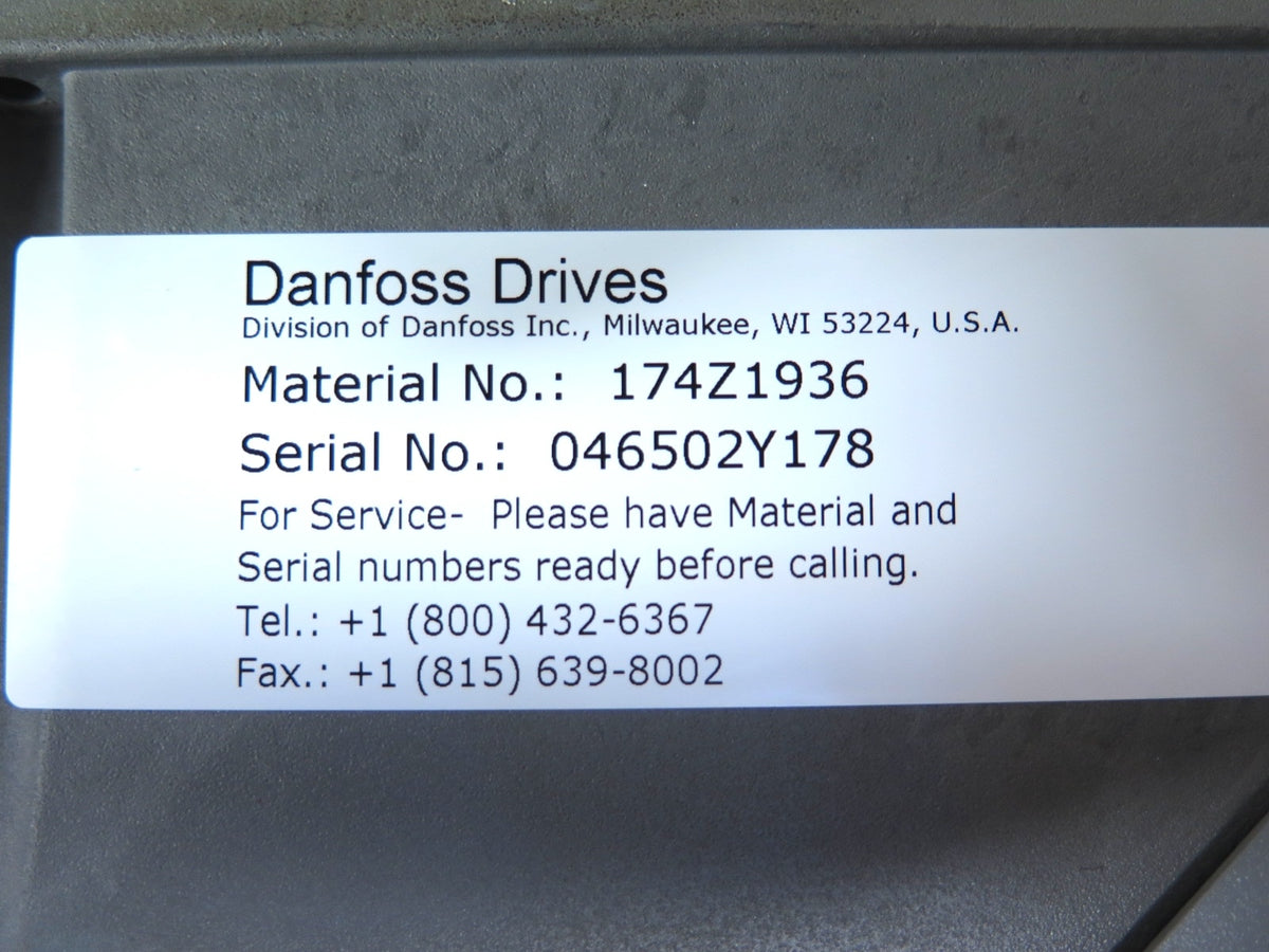 Danfoss 131H9816 / 174Z1936 AC Drive & Bypass 25Hp - 18.5kW - Advance Operations