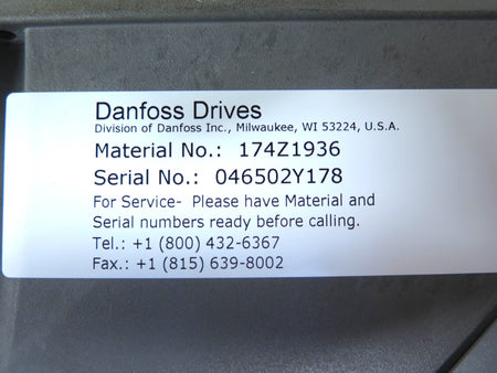 Danfoss 131H9816 / 174Z1936 AC Drive & Bypass 25Hp - 18.5kW - Advance Operations