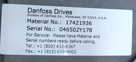 Danfoss 131H9816 / 174Z1936 AC Drive & Bypass 25Hp - 18.5kW - Advance Operations