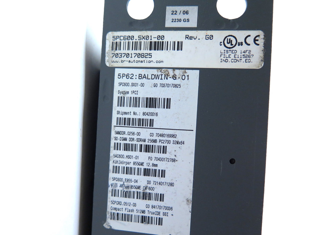 B&R 5PC600.SX01-00 / 5P62:BALDWIN-G-01 Industrial Controller CPU - Advance Operations
