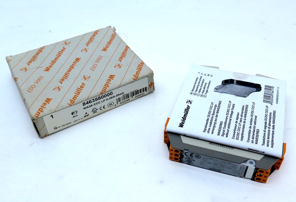 Weidmuller 8463580000 Signal Conditioner WAS5 CCC LP 0-20/0-20mA - Advance Operations