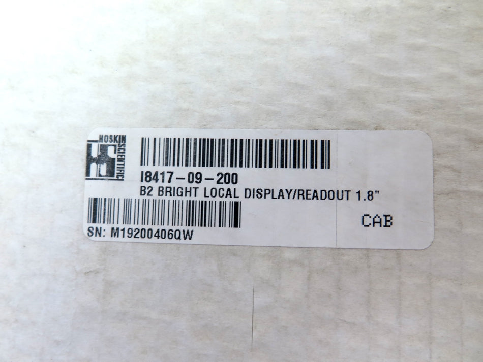 Hoskin Scientific I-8417-09-200 Flowmeter Display - Advance Operations