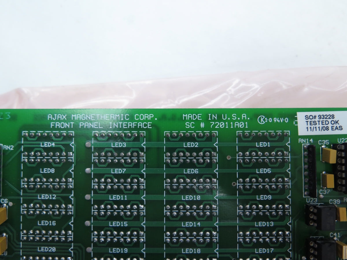 Ajax Magnethermic Corp. 72011A01 Front Panel Interface - Advance Operations