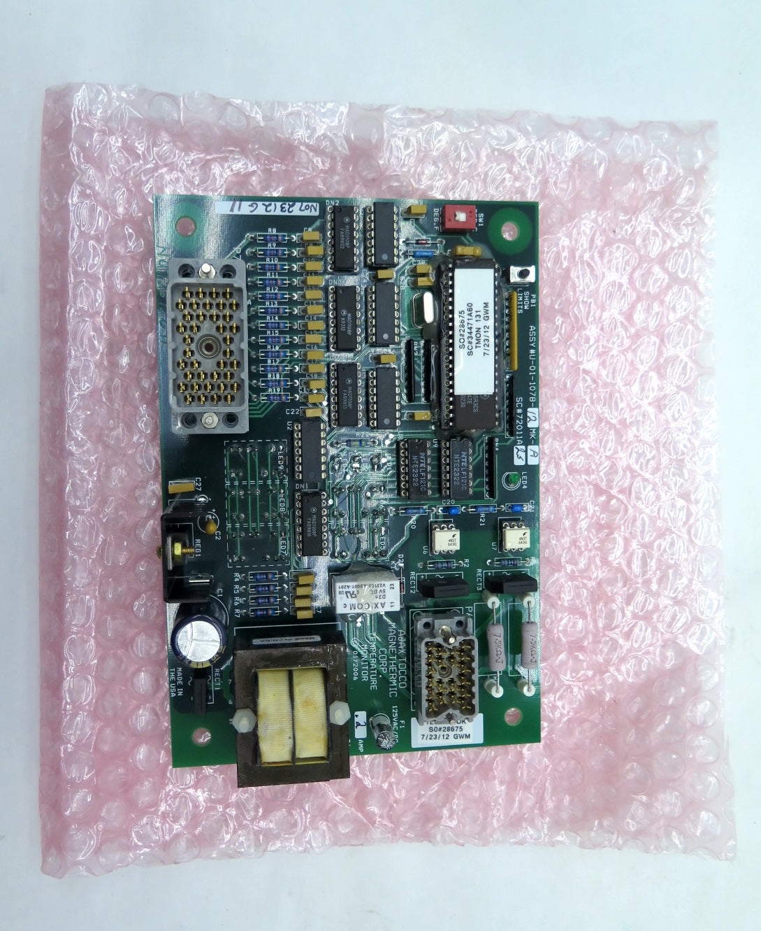 Ajax Magnethermic U-01-1078-12MK-A / 72011A25 Temperature Monitoring Board - Advance Operations