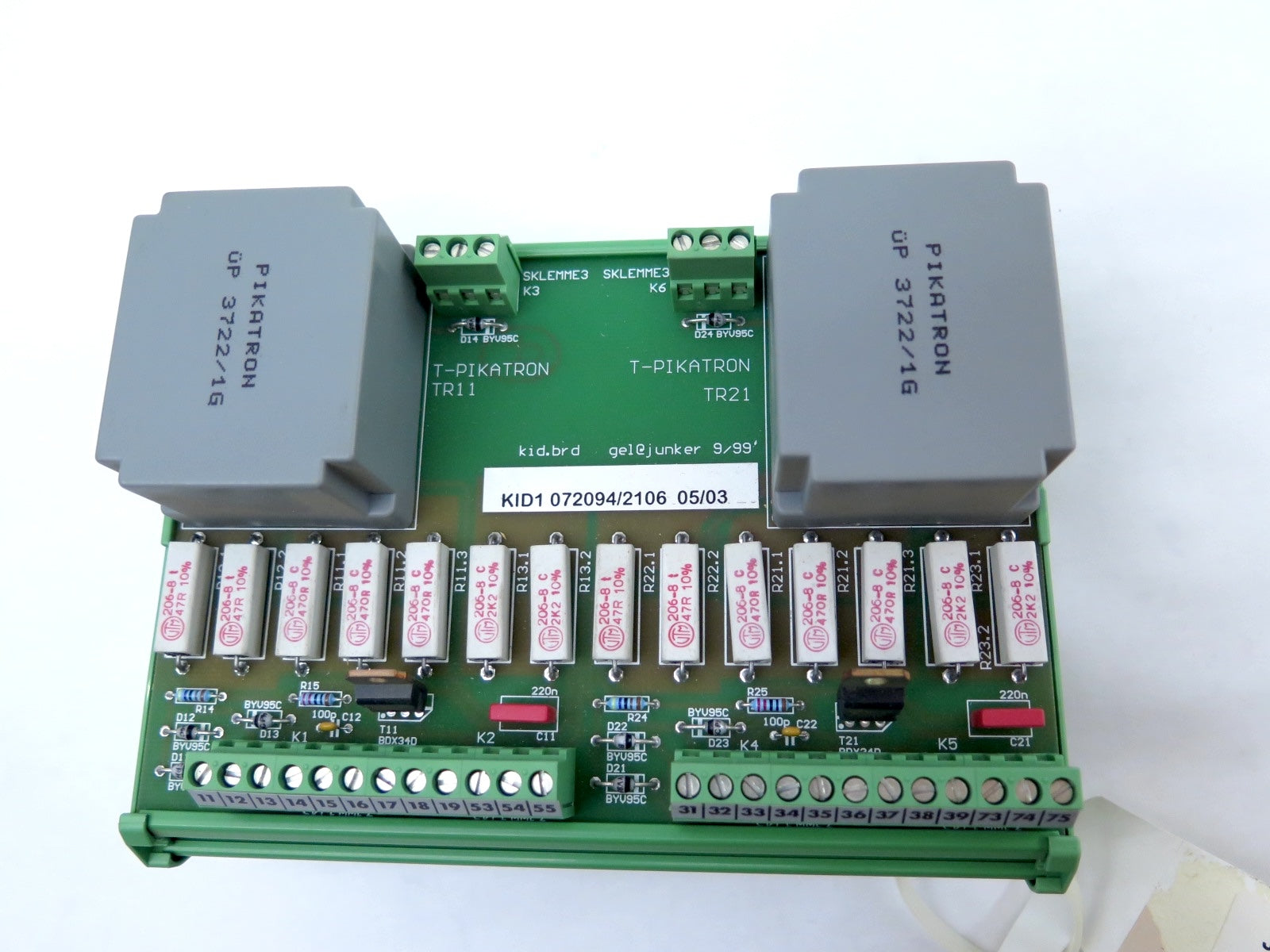 Junker 072094 Pulse Transformer Card Module 140-8430 OEM PARTS - Advance Operations