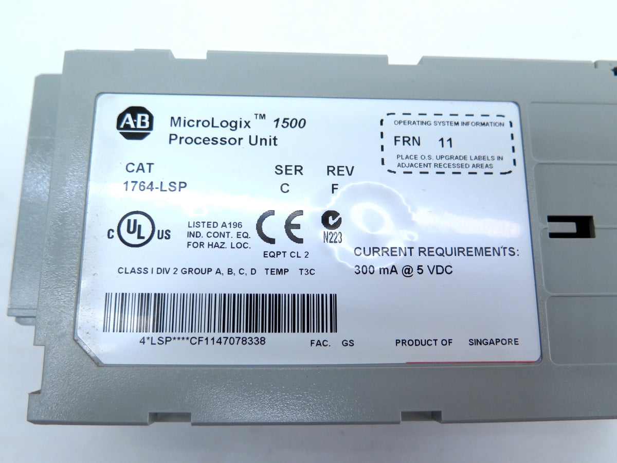 Allen-Bradley 1764-LSP MicroLogix 1500 Processor Unit Ser.C Rev.F - Advance Operations