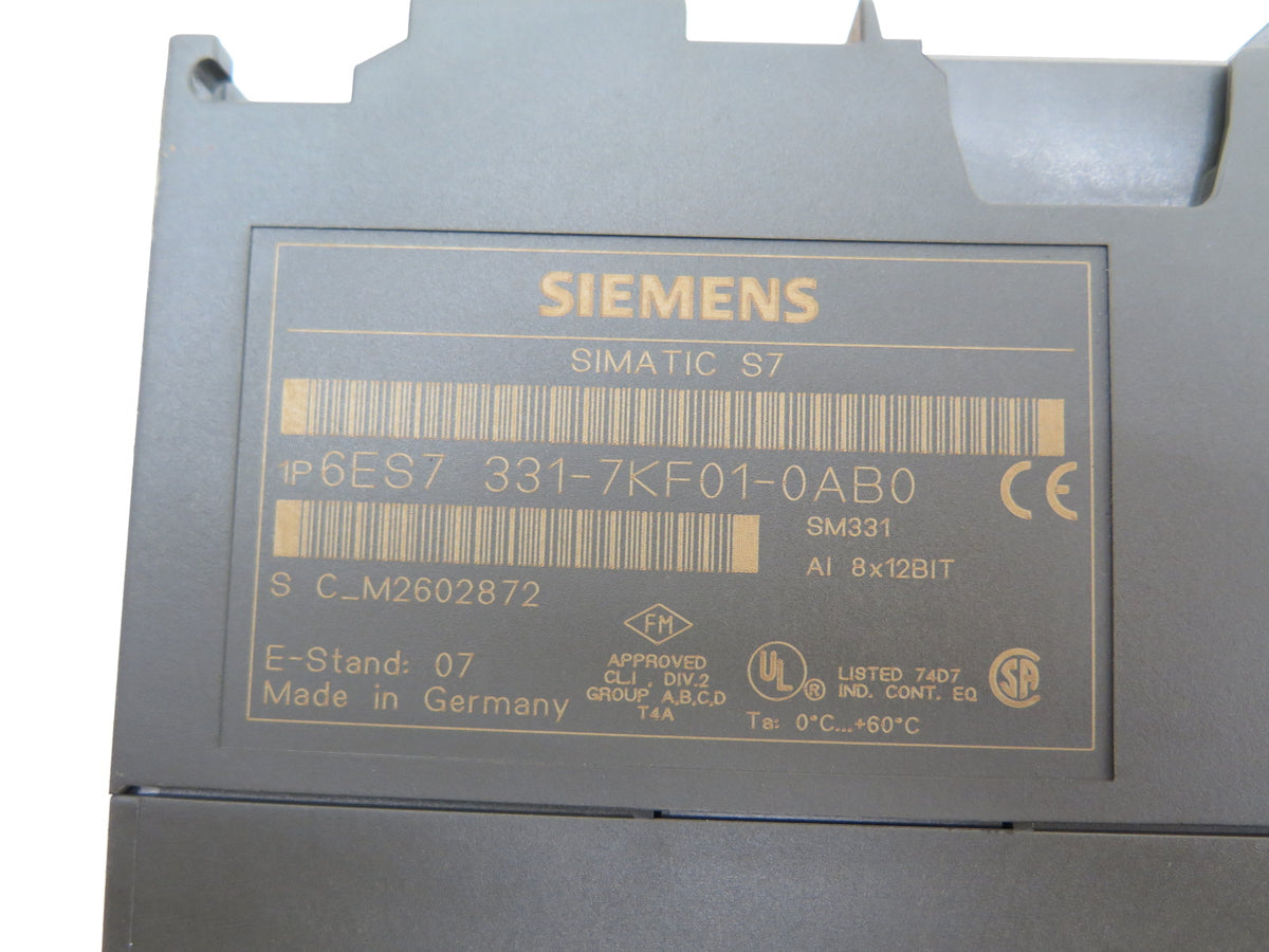 Siemens 6ES7 331-7KF01-0AB0 Simatic S7 Analog Input Module - Advance Operations