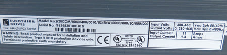 Eurotherm 620COM/0040/400/0010/US/ENW/0000/000/B0/000/000 Vector Drive - Advance Operations