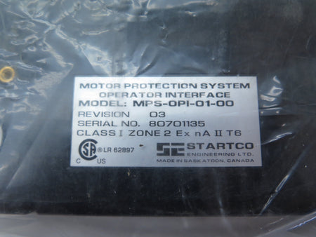 Startco MPS-OPI-01-00 Motor Protection System - Advance Operations