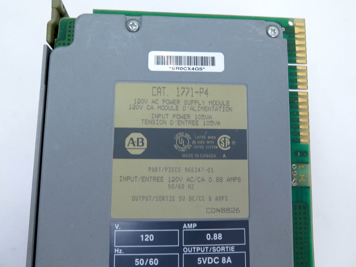 Allen-Bradley 1771-P4 120Vac Power Supply Module - Advance Operations