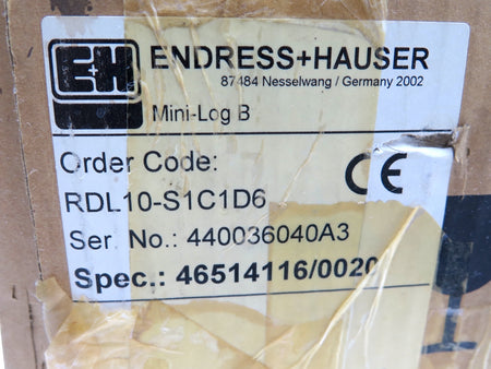 Endress + Hauser RDL10-S1C1D6 Mini-Log B - Advance Operations