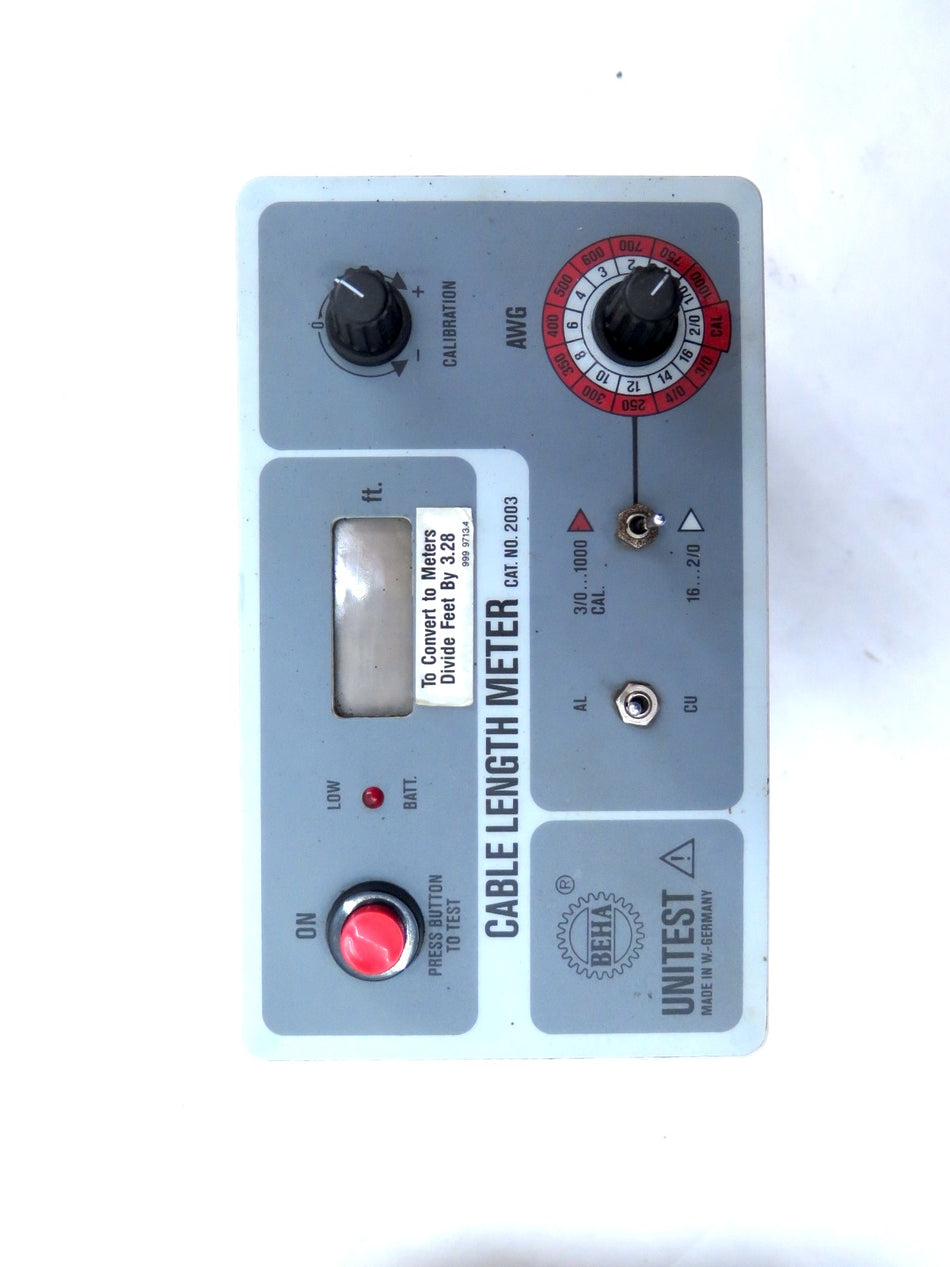 Beha / Greenlee KLM 2003 Cable Length Meter 12Vdc - Advance Operations