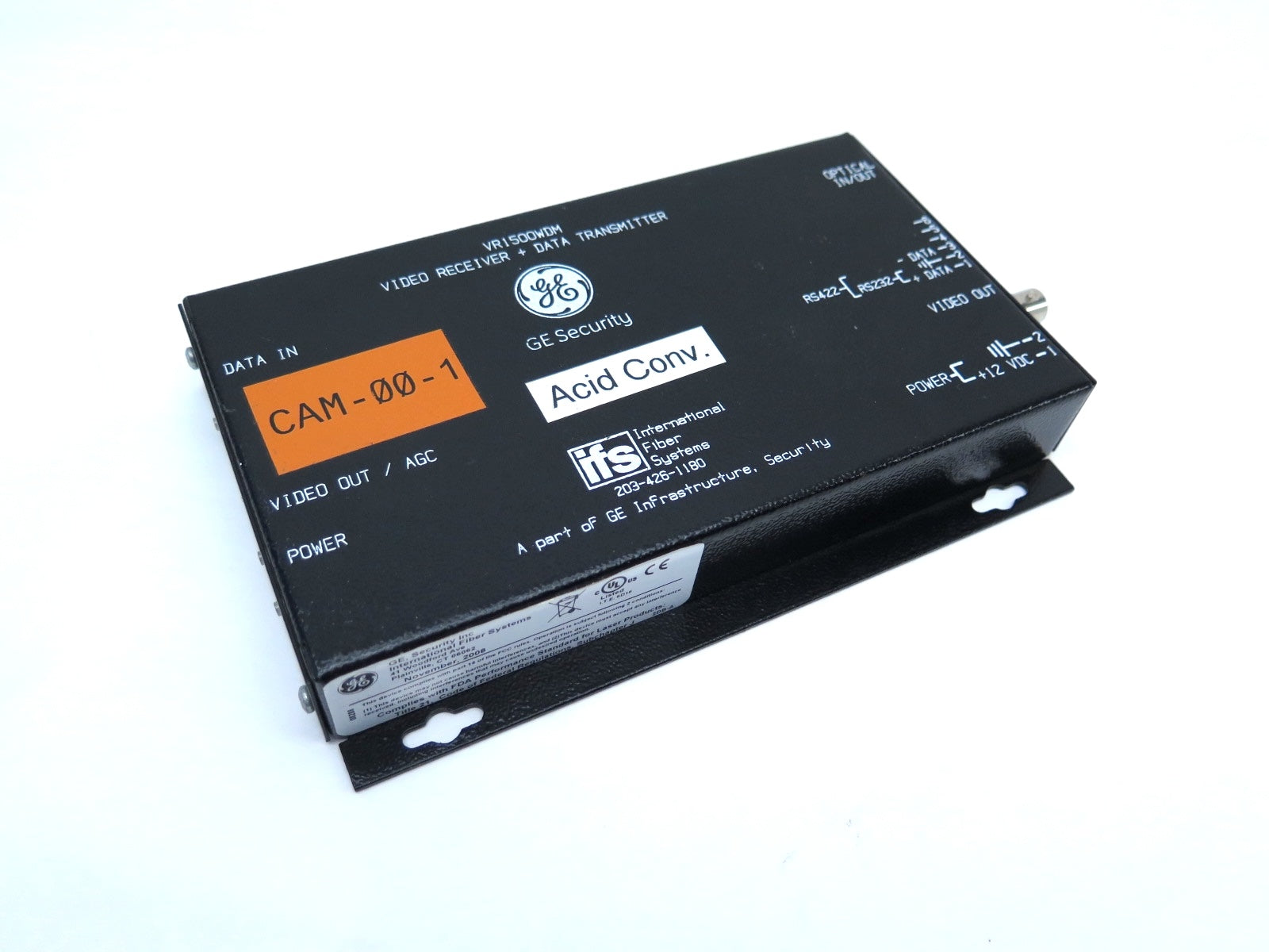 GE VR1500WDM / 203-426-1180 Video receiver + Data Transmitter - Advance Operations